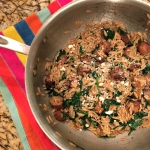 Orzo with spinach and parmesan