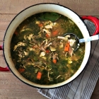 Healing chicken noodle soup