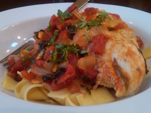 baked chicken in tomato sauce