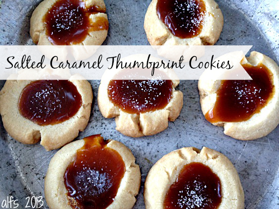 salted caramel thumbprint cookies