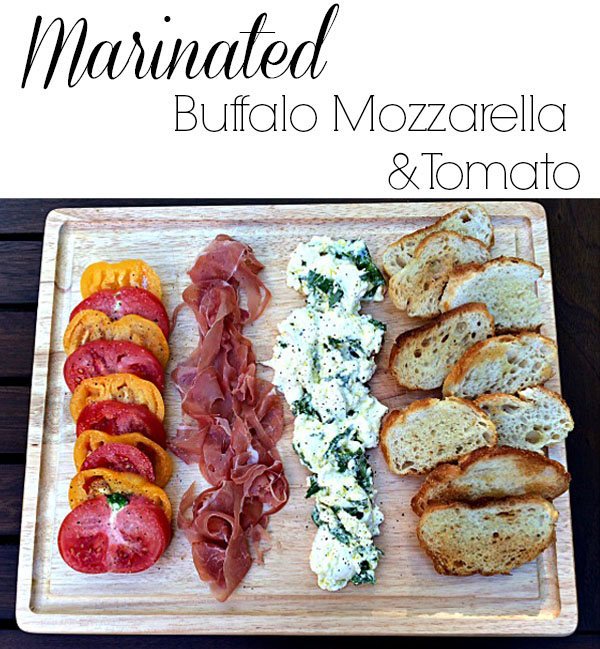 marinated buffalo mozzarella and tomato