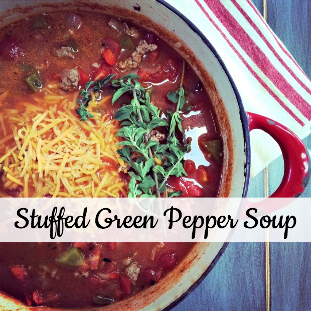 stuffed green pepper soup
