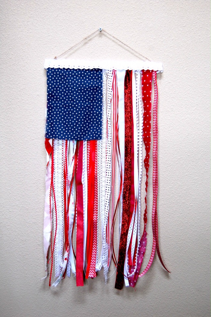 ribbon and rag us flag by now fancy that on etsy