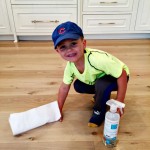 Motivating kids to help with spring cleaning.