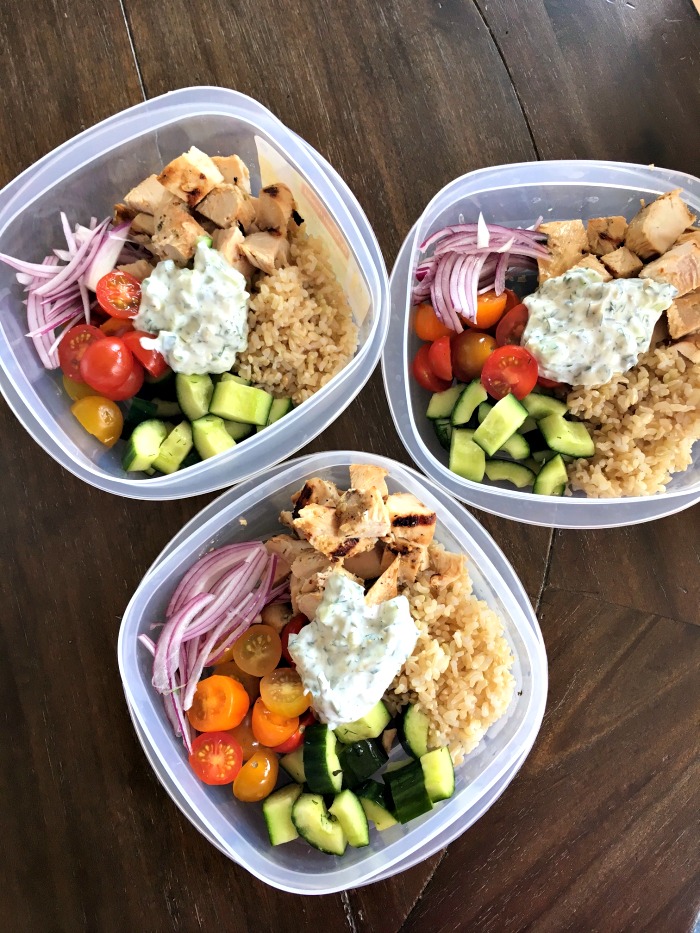 Greek Chicken Meal Prep Bowls - Green Healthy Cooking