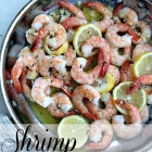Roasted shrimp with garlic butter.