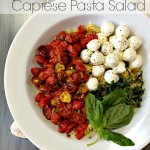 Roasted caprese pasta salad.