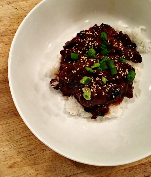 Slow cooker Korean beef bowls A Life From Scratch.