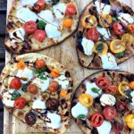 Grilled naan pizzas